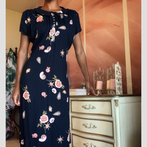 Seahshell Dress Vintage 40s look - Picture 4 of 5